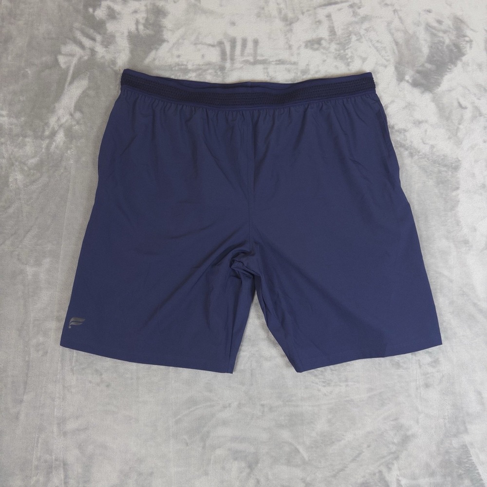 Fabletics Shorts Mens 2XL Navy Blue Drawstring Stretch Performance Gym Pockets
